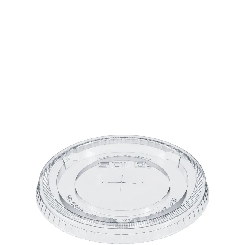 Dart Container Corporation 636TS Dart Lid Flat 4.346X0.419 IN PET Clear For 32 OZ Cold Cup With Hole Freezer Safe 50 - pack of 500
