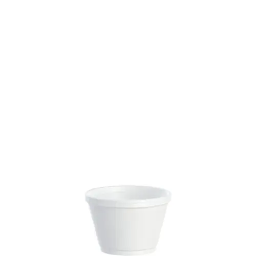 Dart J Cup Food Container Base 6 OZ EPS White Round Insulated - pack of 1000 Dart J Cup Food Container Base 6 OZ EPS White Round Insulated - pack of 1000