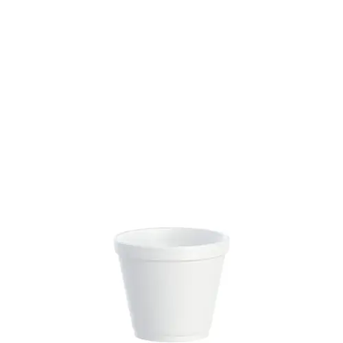 Dart J Cup Food Container Base 8 OZ EPS White Round Squat Insulated - pack of 1000 Dart J Cup Food Container Base 8 OZ EPS White Round Squat Insulated - pack of 1000