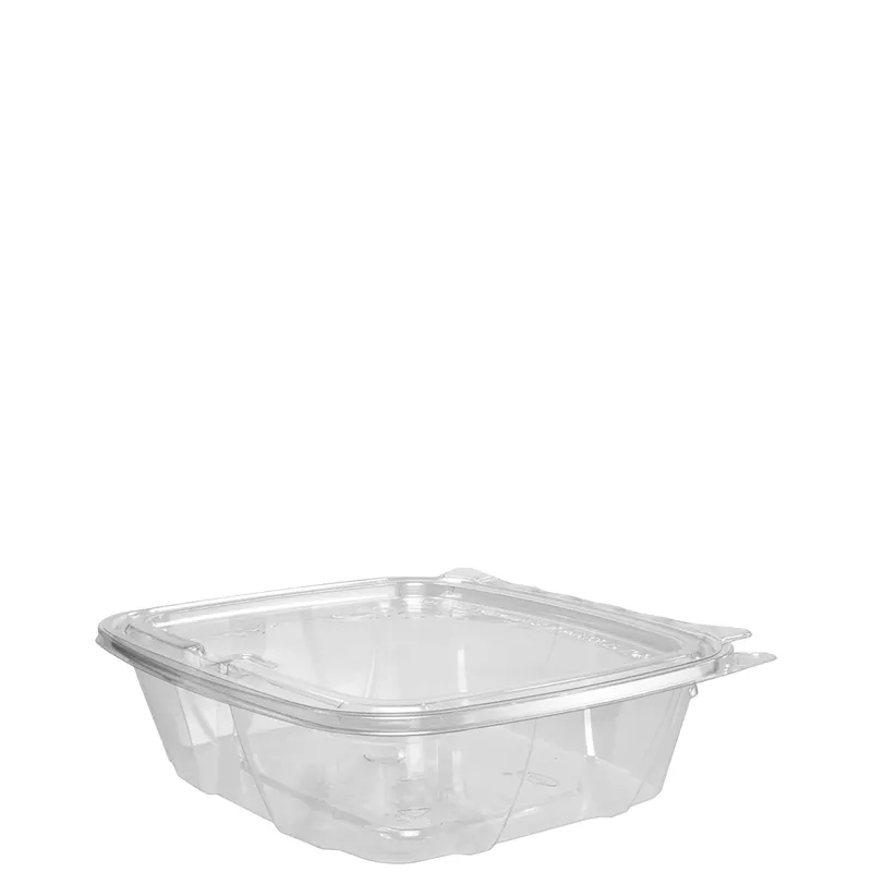 Dart Container Corporation CH24DEF Dart ClearPac SafeSeal Deli Container Hinged With Flat Lid 24 OZ RPET Clear 100 - pack of 200