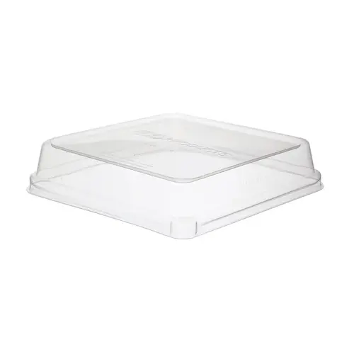 WorldView Lid Dome 8X8X2 IN PLA Clear Square For Container - pack of 200 WorldView Lid Dome 8X8X2 IN PLA Clear Square For Container - pack of 200