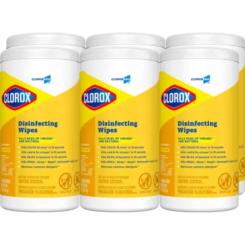Clorox Lemon Fresh One-Step Disinfectant Multi Surface Wipe Bleach-Free Antibacterial White - pack of 6 Clorox Lemon Fresh One-Step Disinfectant Multi Surface Wipe Bleach-Free Antibacterial White - pack of 6