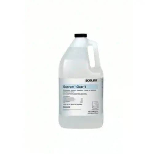 Quorum Clear V Disinfectant & Sanitizer 1 GAL Low Foam Quat Ammoniated - pack of 4 Quorum Clear V Disinfectant & Sanitizer 1 GAL Low Foam Quat Ammoniated - pack of 4