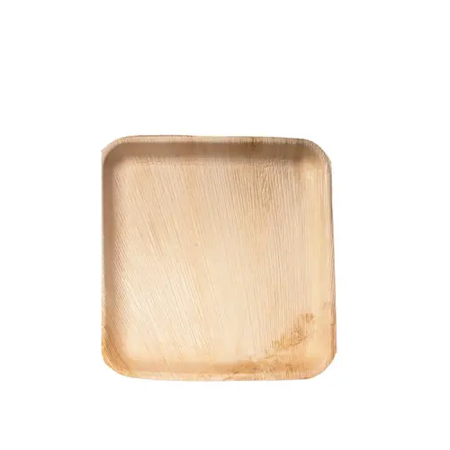 Plate 7X7 IN Palm Leaf Natural Square - pack of 300 Plate 7X7 IN Palm Leaf Natural Square - pack of 300