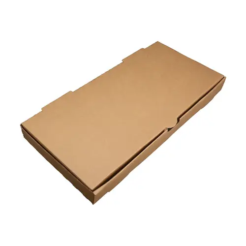 Flat Bread Pizza Box 16X7.5 IN Corrugated Paperboard Kraft Corner Lock Poly Wrapped - pack of 100 Flat Bread Pizza Box 16X7.5 IN Corrugated Paperboard Kraft Corner Lock Poly Wrapped - pack of 100
