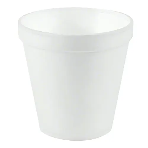 Food Container Base 16 OZ Polystyrene Foam White Round Squat - pack of 500 Food Container Base 16 OZ Polystyrene Foam White Round Squat - pack of 500