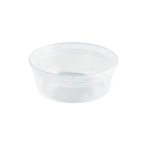 Value Line Deli Container Base & Lid Combo 8 OZ PP Clear Round - pack of 240 Value Line Deli Container Base & Lid Combo 8 OZ PP Clear Round - pack of 240
