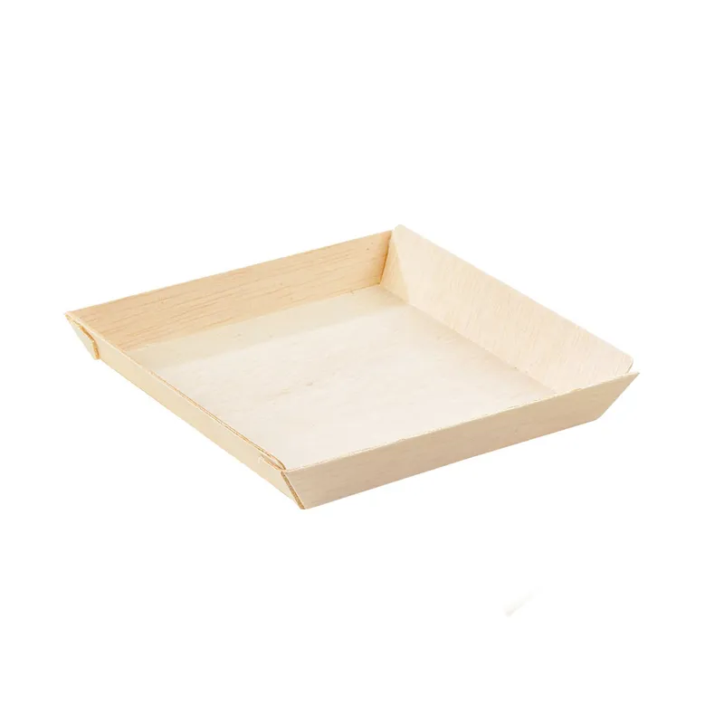 PacknWood Plate 5.2X5.2X0.79 IN Wood Natural Samurai Square Microwave Safe - pack of 100 210SAMBQ1313