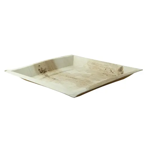 Plate 10X10 IN Palm Leaf Square - pack of 100 Plate 10X10 IN Palm Leaf Square - pack of 100