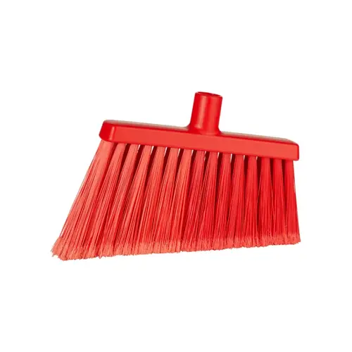 Vikan Broom 11.4X1.6X8.7 IN Red PP Stainless Steel Polyester PET Angled Split Bristle Vikan Broom 11.4X1.6X8.7 IN Red PP Stainless Steel Polyester PET Angled Split Bristle