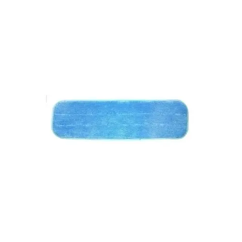 MicroWorks Wet Mop Pad 5X18 IN Blue Microfiber Launderable No Scrub Hook and Loop Back - pack of 12 MicroWorks Wet Mop Pad 5X18 IN Blue Microfiber Launderable No Scrub Hook and Loop Back - pack of 12