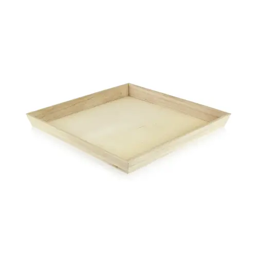 Serving Tray 12.2X12.2X1.5 IN Wood Natural Square Heavy Duty Grease Resistant - pack of 10 Serving Tray 12.2X12.2X1.5 IN Wood Natural Square Heavy Duty Grease Resistant - pack of 10