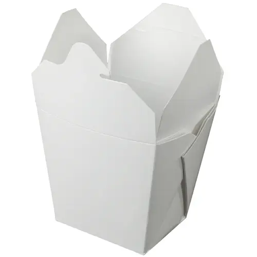 Fold-Pak Food Pail 32 OZ 4X4X4.25 IN Paper White Square With Handle Microwave Safe - pack of 450 Fold-Pak Food Pail 32 OZ 4X4X4.25 IN Paper White Square With Handle Microwave Safe - pack of 450