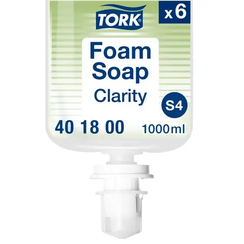 Tork Hand Soap Foam 1 L Perfume-Free Clear Foaming For S4 - pack of 6 Tork Hand Soap Foam 1 L Perfume-Free Clear Foaming For S4 - pack of 6