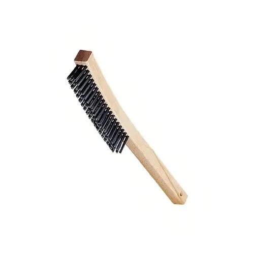 Wire Brush 13.75 IN Wood Steel Wire Wood Curved Handle Wire Brush 13.75 IN Wood Steel Wire Wood Curved Handle