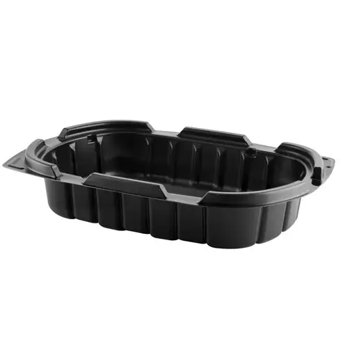 Crisp Food Technologies Take-Out Container Base 8.79X6.35X1.69 IN PP Black Rectangle Microwave Safe - pack of 252 Crisp Food Technologies Take-Out Container Base 8.79X6.35X1.69 IN PP Black Rectangle Microwave Safe - pack of 252