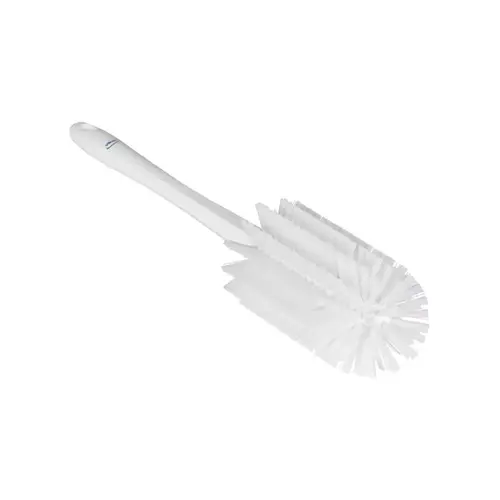 Vikan Pipe Brush 16.9X3.1X3.1 IN PP Polyester PBT Stainless Steel White With Handle Medium - pack of 10 Vikan Pipe Brush 16.9X3.1X3.1 IN PP Polyester PBT Stainless Steel White With Handle Medium - pack of 10