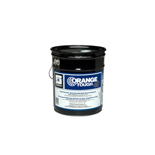 Orange Tough 40 Orange Degreaser 5 GAL Multi Surface Alkaline Concentrate D-Limonene Orange Tough 40 Orange Degreaser 5 GAL Multi Surface Alkaline Concentrate D-Limonene