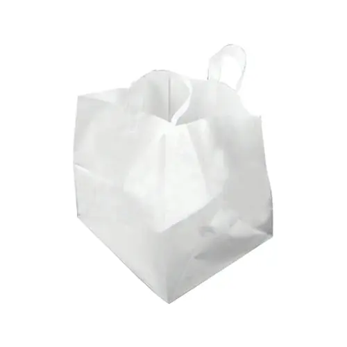 Bag #6.5 14X11.5X12X11.5 HDPE 3MIL White With Soft Loop Handle Closure - pack of 200 Bag #6.5 14X11.5X12X11.5 HDPE 3MIL White With Soft Loop Handle Closure - pack of 200
