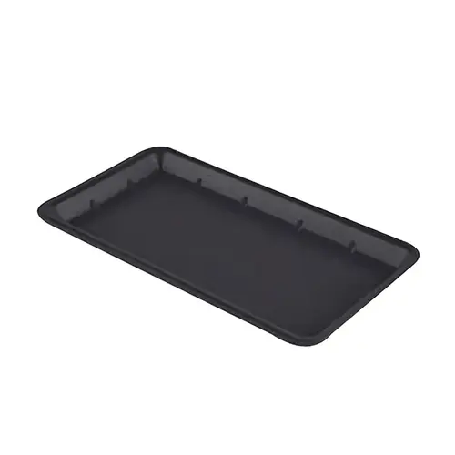 7 Meat Tray 5.81X14.88X0.75 IN Polystyrene Foam Black Rectangle - pack of 250 7 Meat Tray 5.81X14.88X0.75 IN Polystyrene Foam Black Rectangle - pack of 250