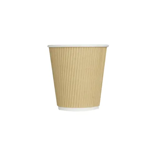 Karat Hot Cup Ripple 10 OZ Paper Kraft 90MM - pack of 500 Karat Hot Cup Ripple 10 OZ Paper Kraft 90MM - pack of 500