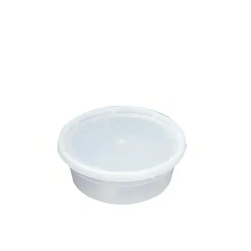 Deli Container Base & Lid Combo 8 OZ Plastic - pack of 250 Deli Container Base & Lid Combo 8 OZ Plastic - pack of 250