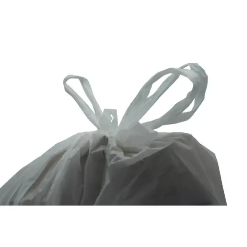Kitchen Bag Liner 25X30 IN White Plastic 0.75MIL With Drawstring Closure - pack of 200 Kitchen Bag Liner 25X30 IN White Plastic 0.75MIL With Drawstring Closure - pack of 200