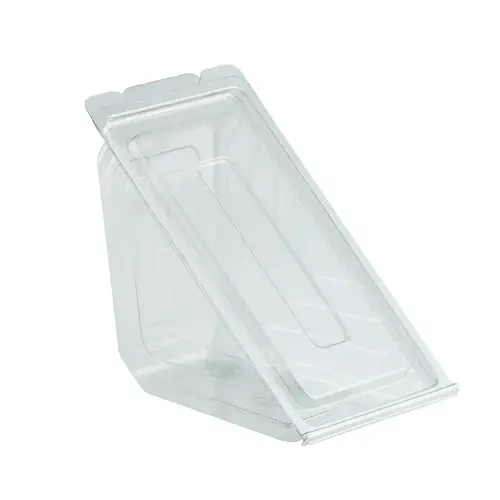 Sandwich Cold Wedge Hinged With Flat Lid PET Clear Triangle - pack of 250 Sandwich Cold Wedge Hinged With Flat Lid PET Clear Triangle - pack of 250