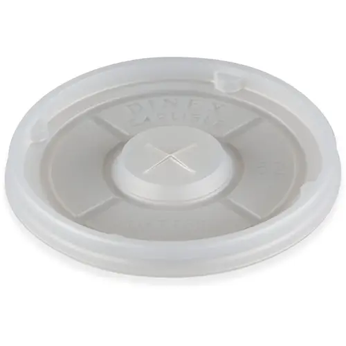 Dinex Lid Flat PS Translucent For 9-16 OZ Cup With Hole - pack of 1000 Dinex Lid Flat PS Translucent For 9-16 OZ Cup With Hole - pack of 1000