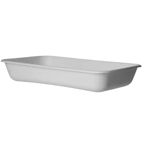 WorldView Take-Out Container Base 10X7 IN Sugarcane White Rectangle - pack of 200 WorldView Take-Out Container Base 10X7 IN Sugarcane White Rectangle - pack of 200