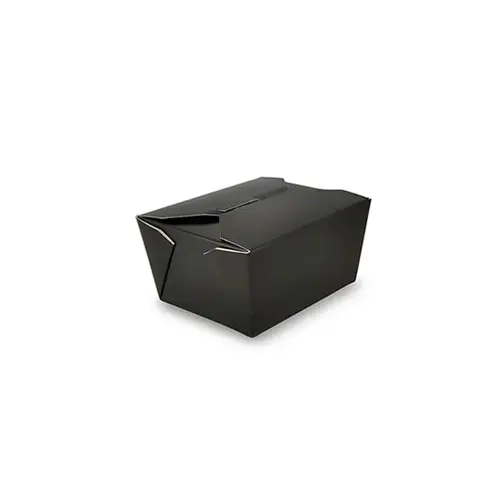#1 Take-Out Box Fold-Top 4.375X3.5X2.5 IN Paperboard Black - pack of 450 #1 Take-Out Box Fold-Top 4.375X3.5X2.5 IN Paperboard Black - pack of 450