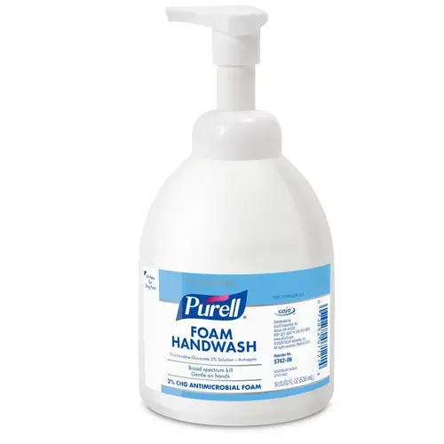 Purell Hand Cleaner 535 mL 3.54X3.54X7.51 IN Antimicrobial 2% Chlorhexidine Gluconate - pack of 6 Purell Hand Cleaner 535 mL 3.54X3.54X7.51 IN Antimicrobial 2% Chlorhexidine Gluconate - pack of 6