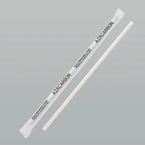 Jumbo Straw 7.75 IN Air Carbon Natural Wrapped - pack of 2400 Jumbo Straw 7.75 IN Air Carbon Natural Wrapped - pack of 2400