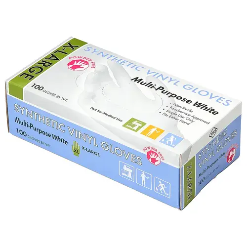 Gloves XL White Vinyl Synthetic Powder-Free - pack of 1000 Gloves XL White Vinyl Synthetic Powder-Free - pack of 1000