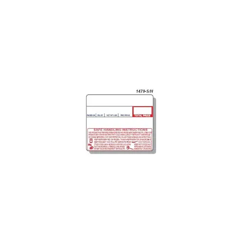 CAS 1479-S/H Safe Handling Scale Label 2.28X1.96 IN Non-UPC - pack of 7200 CAS 1479-S/H Safe Handling Scale Label 2.28X1.96 IN Non-UPC - pack of 7200