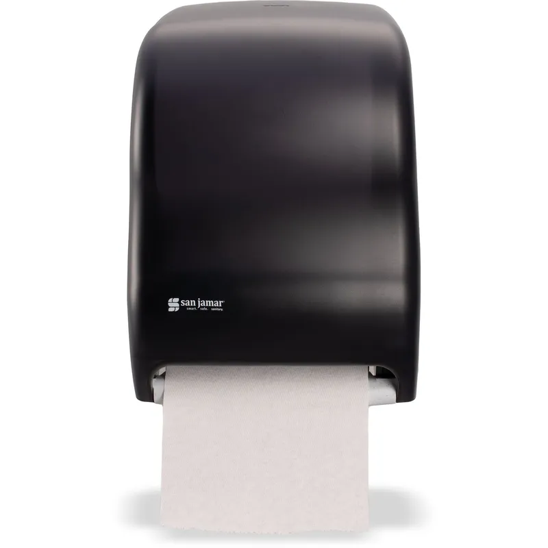 CFS Brands San Jamar Paper Towel Dispenser Plastic Black Pearl Touchless Classic Low Profile Low Maintenance T1300TBK