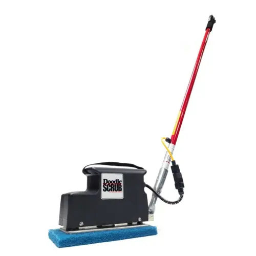 Doodle Scrub Deluxe Floor Scrubber Battery Includes: Handles, Charger, Doodle Skate, 10 Different Pads Doodle Scrub Deluxe Floor Scrubber Battery Includes: Handles, Charger, Doodle Skate, 10 Different Pads