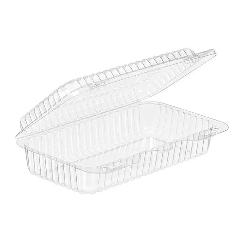 Essentials SureLock Pastry Hinged Container With Dome Lid 7.25X4.438X1.813 IN RPET Clear Rectangle Deep - pack of 400 Essentials SureLock Pastry Hinged Container With Dome Lid 7.25X4.438X1.813 IN RPET Clear Rectangle Deep - pack of 400