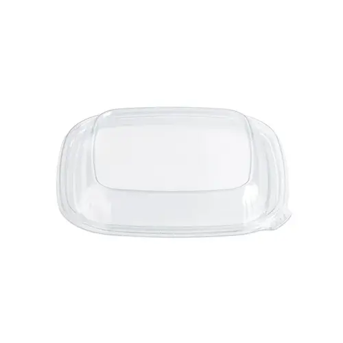Fresh 'n Clear Lid Dome Medium (MED) 7.5X7.5X1.04 IN 1 Compartment PET Clear Square For 16-24-32 OZ Bowl - pack of 300 Fresh 'n Clear Lid Dome Medium (MED) 7.5X7.5X1.04 IN 1 Compartment PET Clear Square For 16-24-32 OZ Bowl - pack of 300
