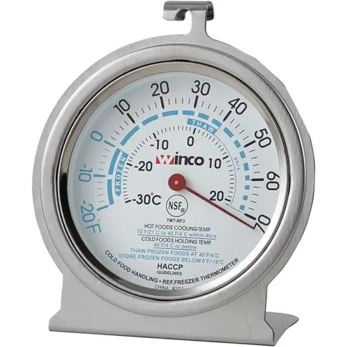 Refrigerator Freezer Thermometer Stainless Steel 3IN Display Refrigerator Freezer Thermometer Stainless Steel 3IN Display