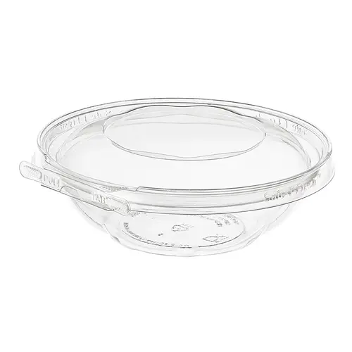 Safe-T-Fresh Deli Container Hinged With Dome Lid 18 OZ RPET Clear Round - pack of 150 Safe-T-Fresh Deli Container Hinged With Dome Lid 18 OZ RPET Clear Round - pack of 150