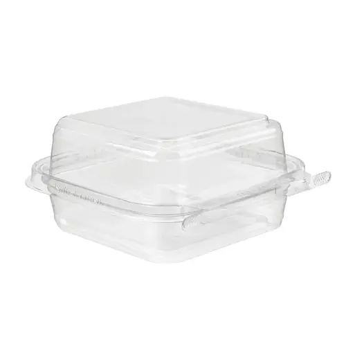 Safe-T-Fresh Deli Container Hinged With Dome Lid 26.9 OZ RPET Clear Square - pack of 272 Safe-T-Fresh Deli Container Hinged With Dome Lid 26.9 OZ RPET Clear Square - pack of 272