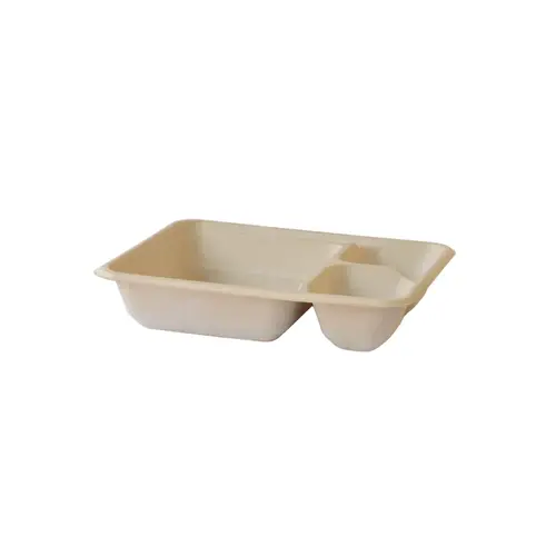 Nacho Take-Out Tray 8.25X10 IN 3 Compartment Molded Fiber Natural Rectangle - pack of 300 Nacho Take-Out Tray 8.25X10 IN 3 Compartment Molded Fiber Natural Rectangle - pack of 300
