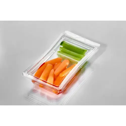 Fresh N' Sealed Deli Container Hinged With Flat Lid Small (SM) 6.5 OZ 2 Compartment PET Clear Rectangle - pack of 336 Fresh N' Sealed Deli Container Hinged With Flat Lid Small (SM) 6.5 OZ 2 Compartment PET Clear Rectangle - pack of 336