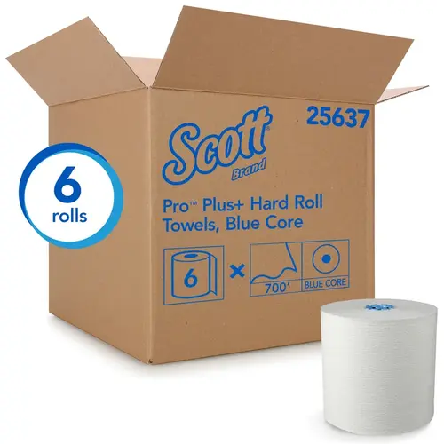 Kleenex Roll Paper Towel MOD 7.5IN 700 FT White Blue Hardwound 1.75IN Core Diameter - pack of 6 Kleenex Roll Paper Towel MOD 7.5IN 700 FT White Blue Hardwound 1.75IN Core Diameter - pack of 6