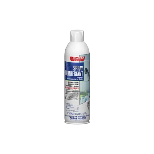 Champion Sprayon Unscented Disinfectant 16.5 FLOZ Multi Surface Aerosol Clear - pack of 12 Champion Sprayon Unscented Disinfectant 16.5 FLOZ Multi Surface Aerosol Clear - pack of 12