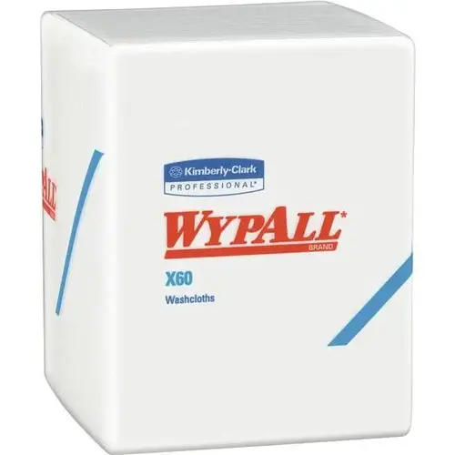 X60 Quarter-Fold Washcloths W/ Hydroknit, 12.5" X 10", White - pack of 8 X60 Quarter-Fold Washcloths W/ Hydroknit, 12.5" X 10", White - pack of 8