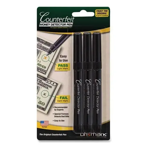 Smart Money Counterfeit Bill Detector Pen U.s. Currency - pack of 3 Smart Money Counterfeit Bill Detector Pen U.s. Currency - pack of 3