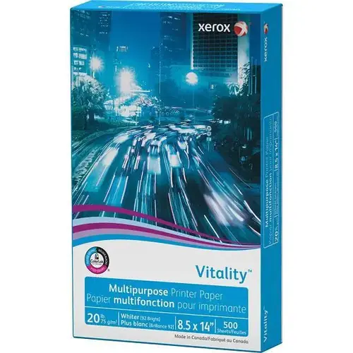 Vitality Copy Paper 8.5"X14" 20 Lb Basis Weight - pack of 500 Vitality Copy Paper 8.5"X14" 20 Lb Basis Weight - pack of 500