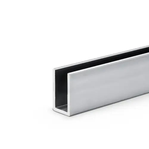 Classic U-Channel 1" Tall for 1/2" Glass - 144" Long - Brite Chrome Classic U-Channel 1" Tall for 1/2" Glass - 144" Long - Brite Chrome